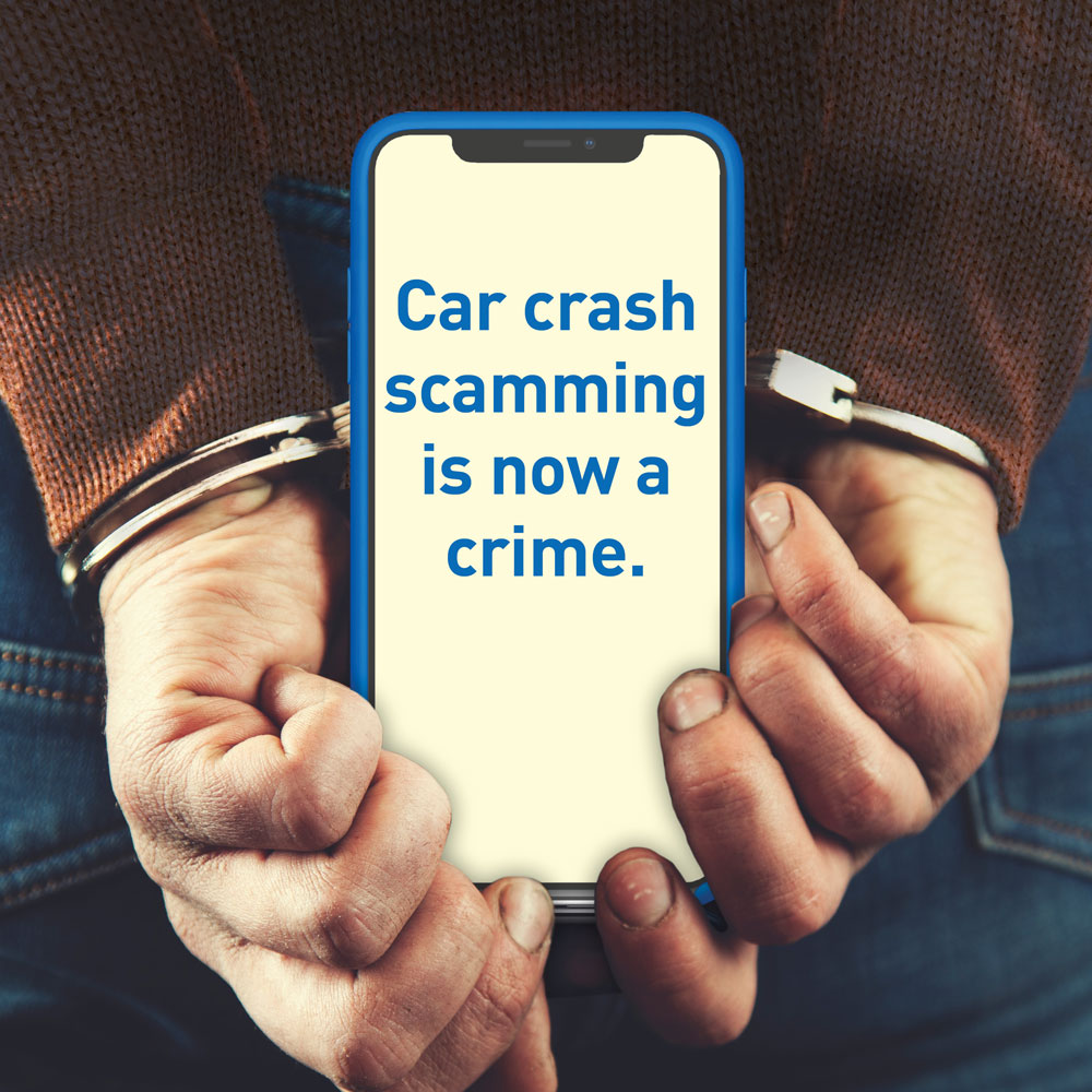 Car crash scamming is now a crime.