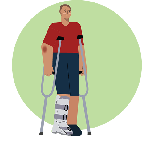 injured man